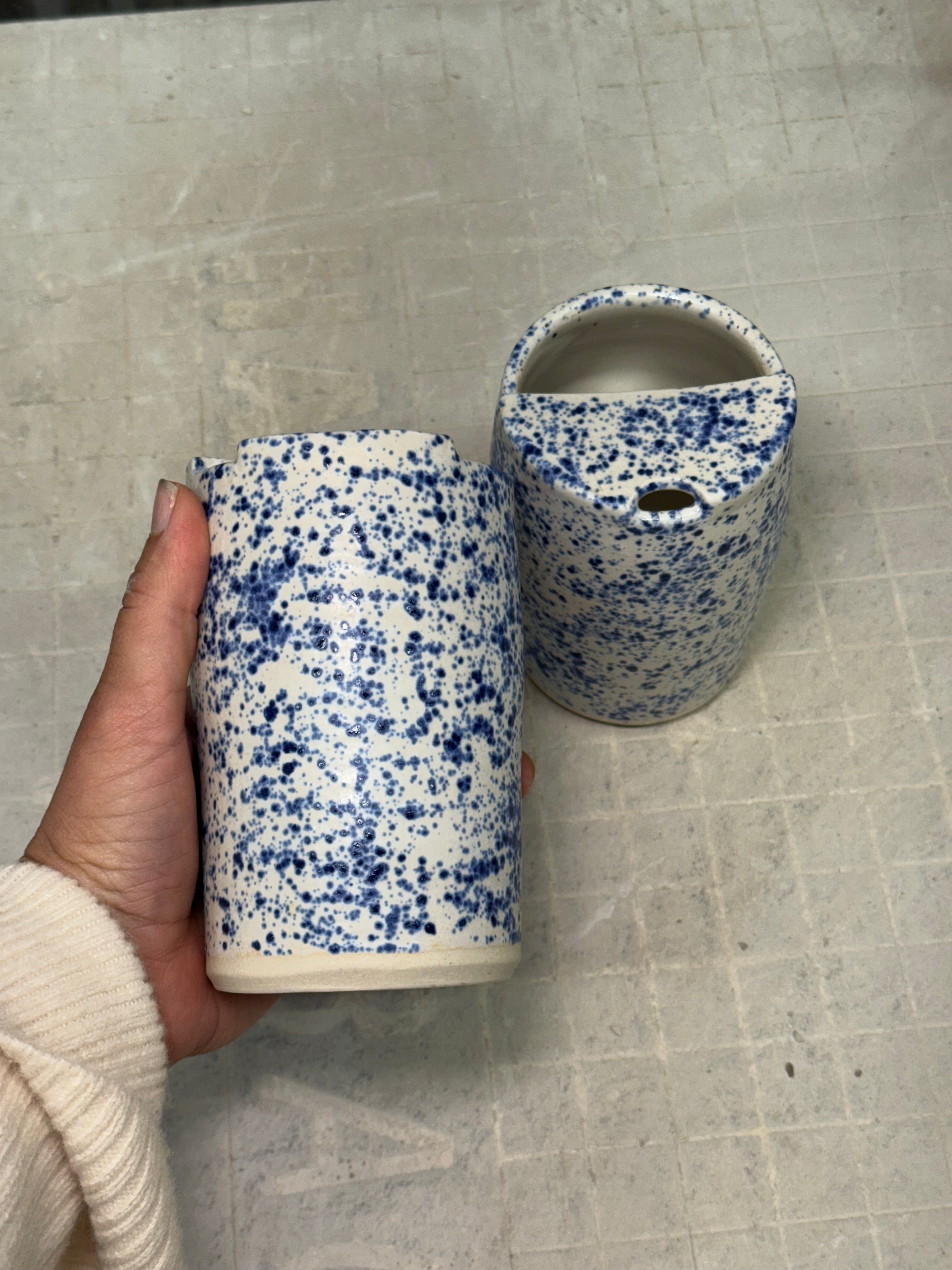 Sippy Cup - Blue Splatter