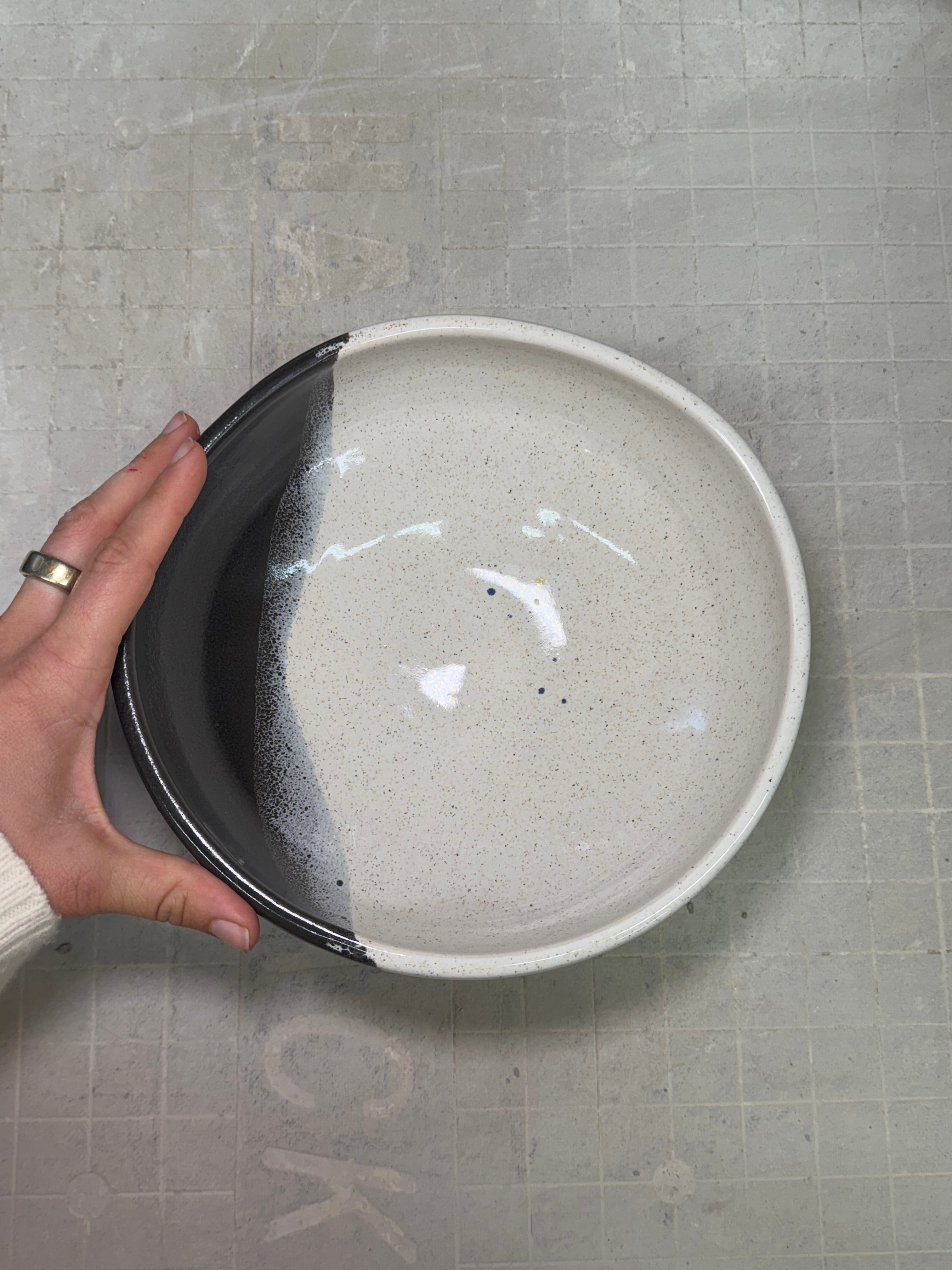 Classic Bowl - Charcoal & Speckled Ivory