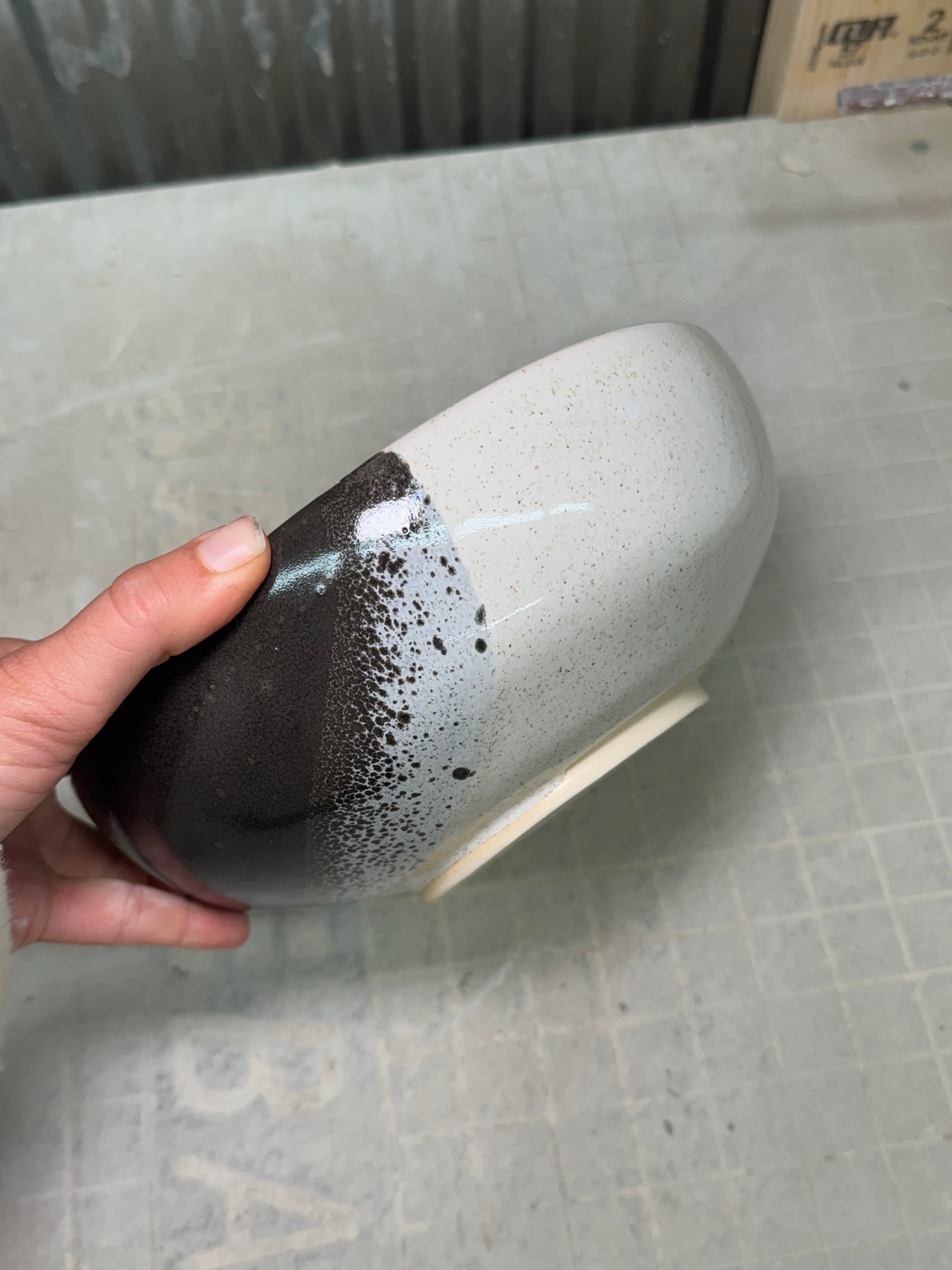 Classic Bowl - Charcoal & Speckled Ivory