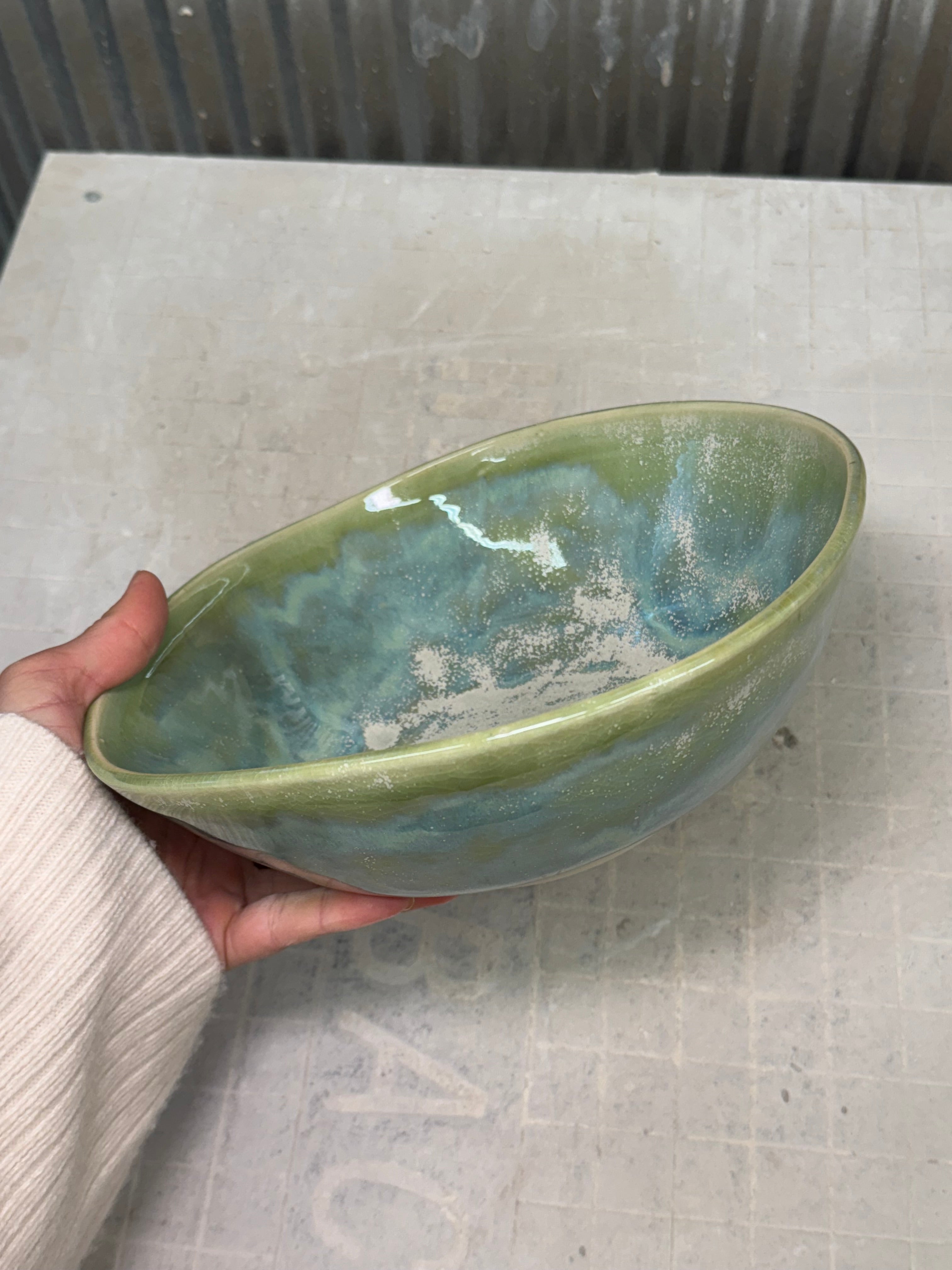 Alabaster Muddled Bowl - Green Tea
