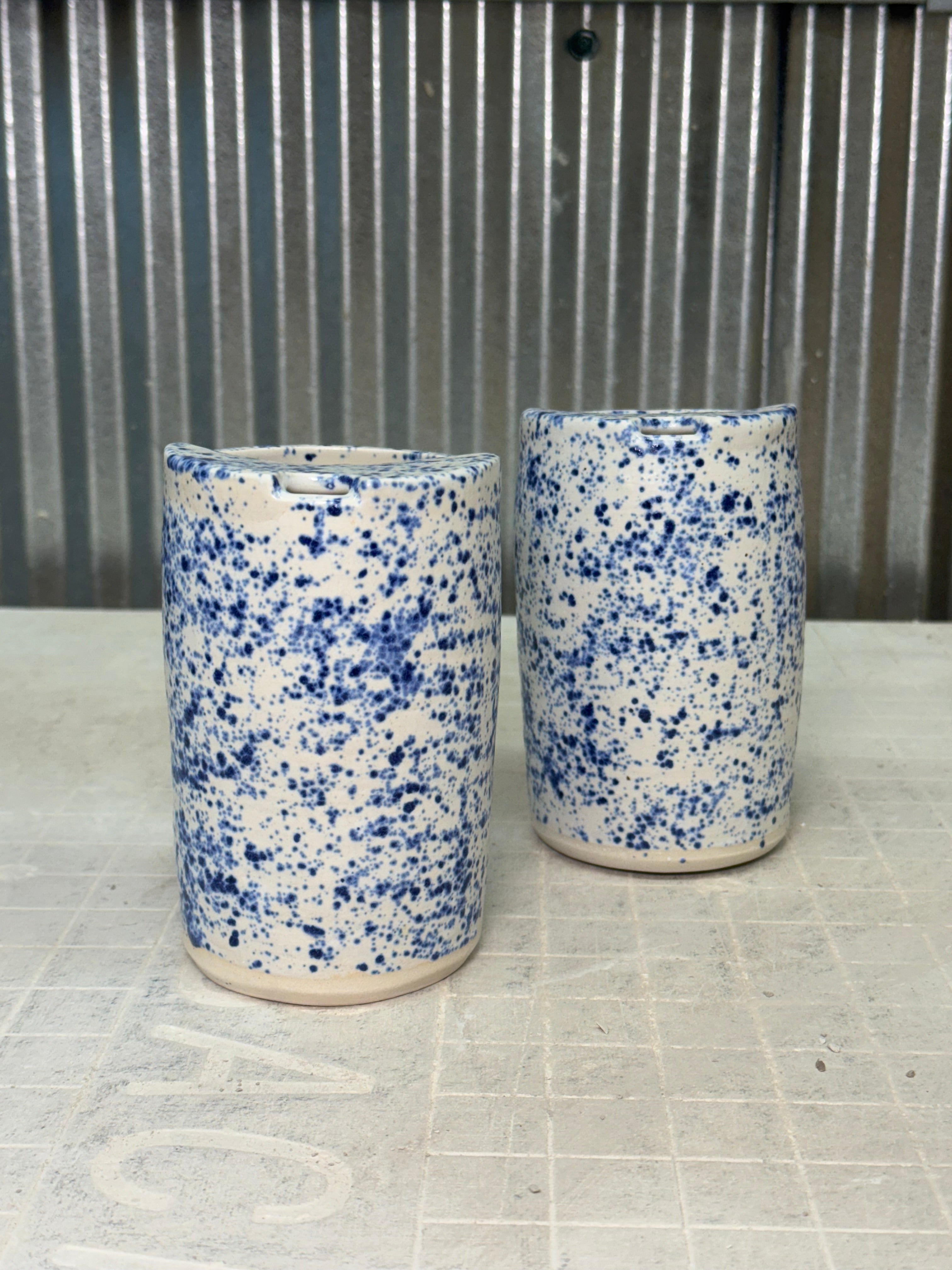 Sippy Cup - Blue Splatter