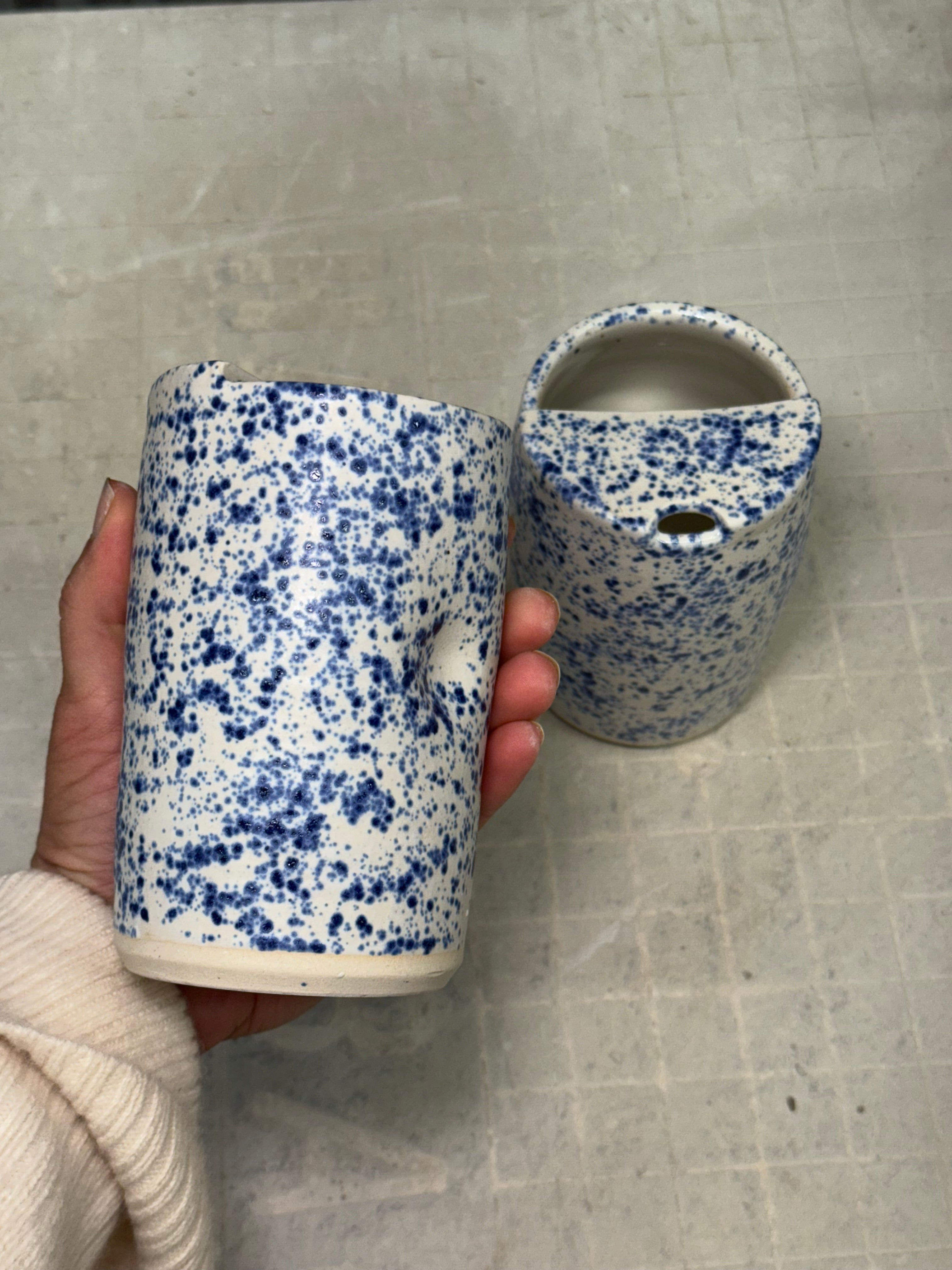 Sippy Cup - Blue Splatter