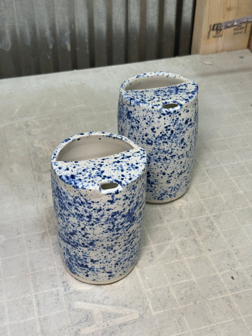 Sippy Cup - Blue Splatter