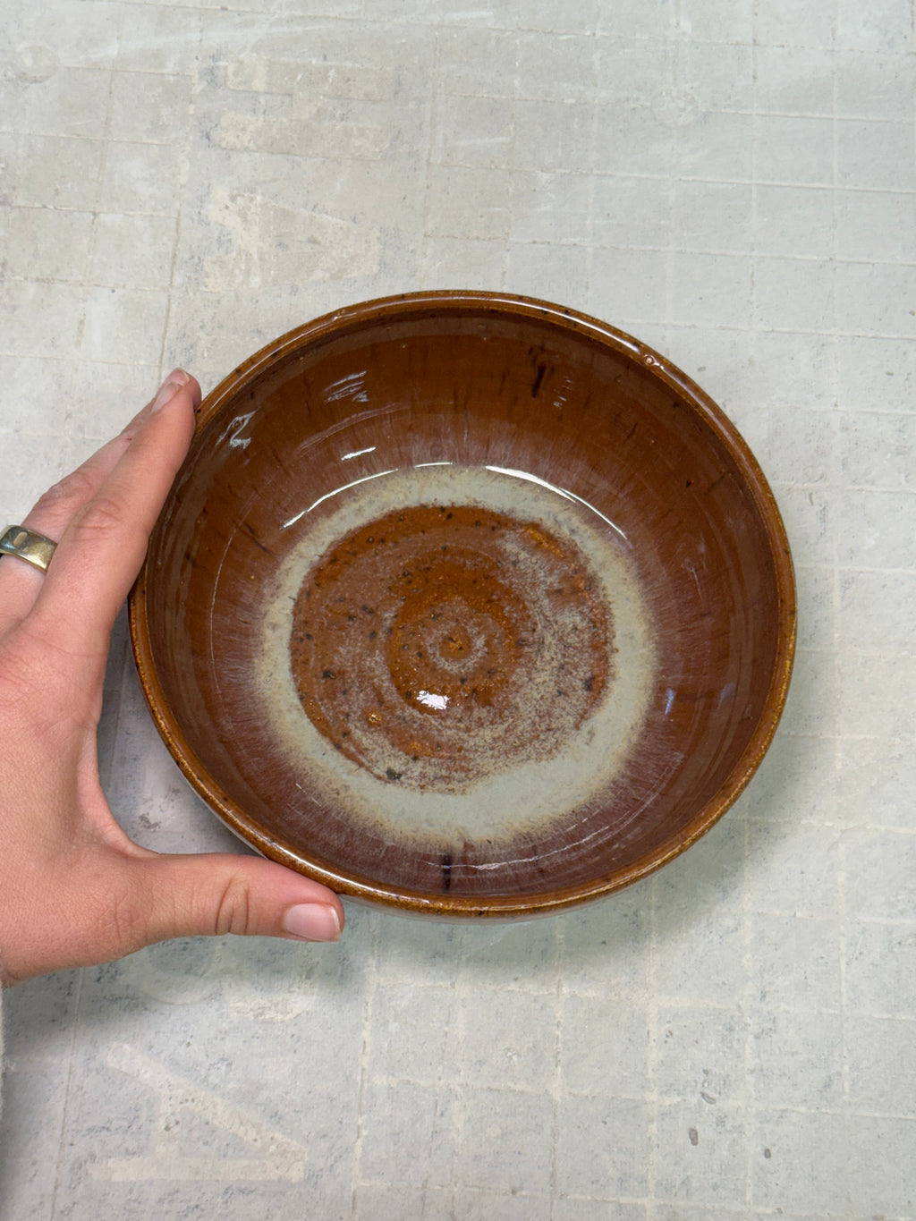 Classic Bowl - Creamy Carmel & Royal Blue