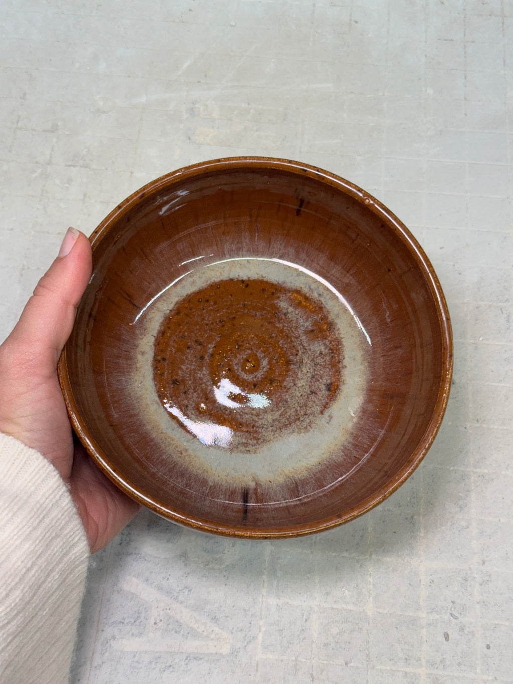 Classic Bowl - Creamy Carmel & Royal Blue