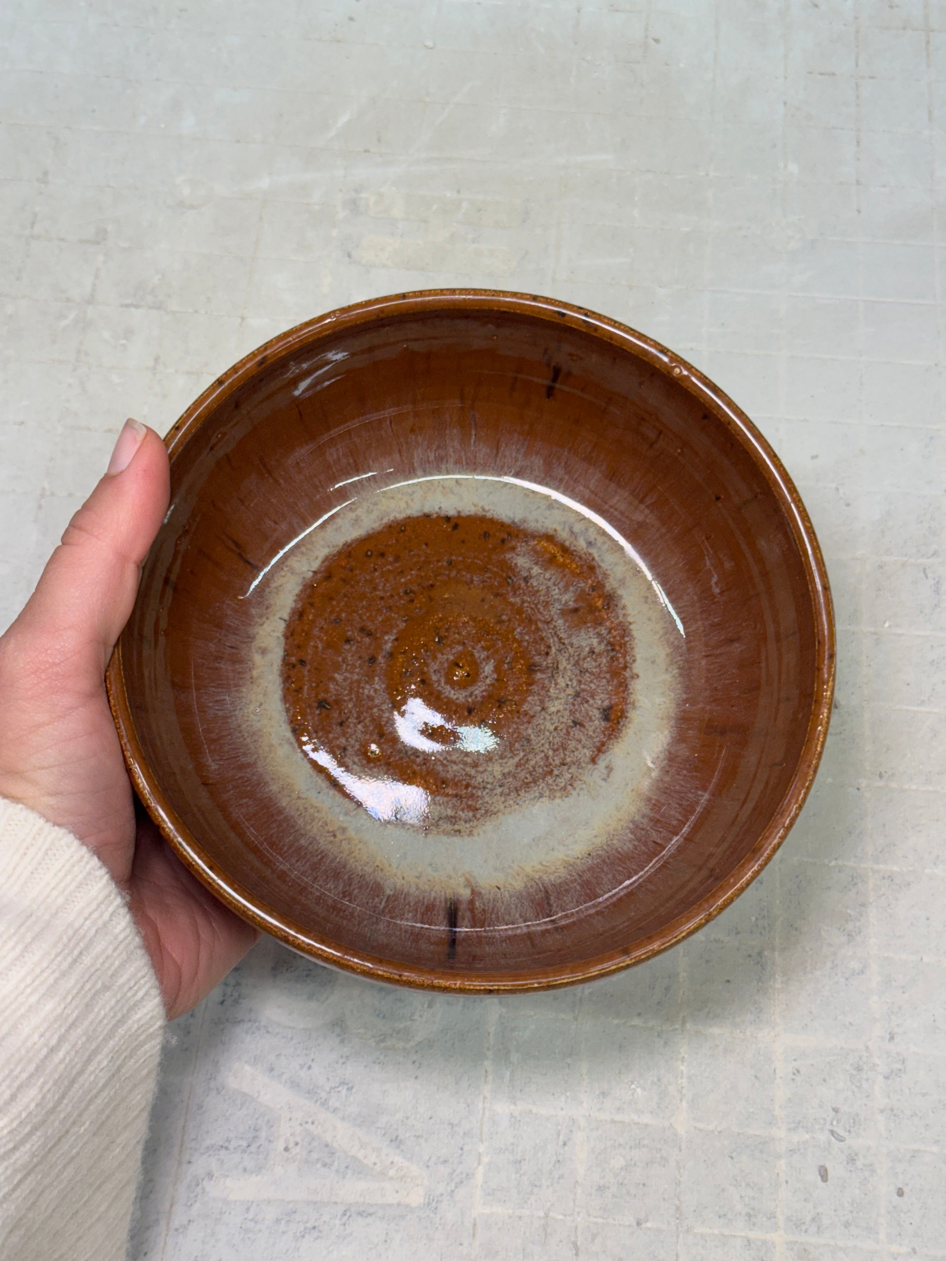 Classic Bowl - Creamy Carmel & Royal Blue