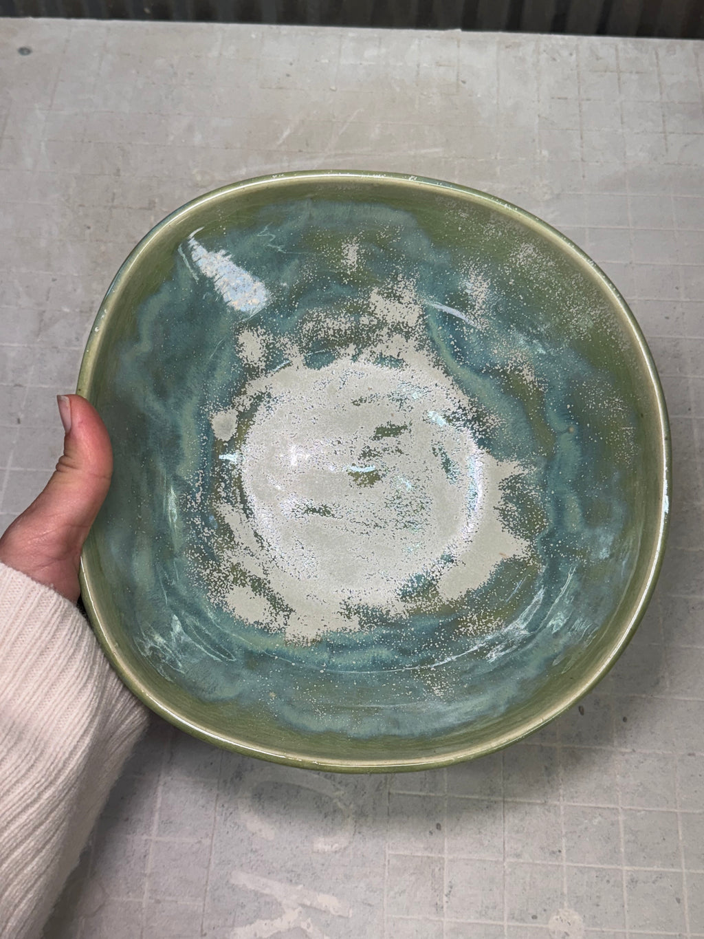 Alabaster Muddled Bowl - Green Tea