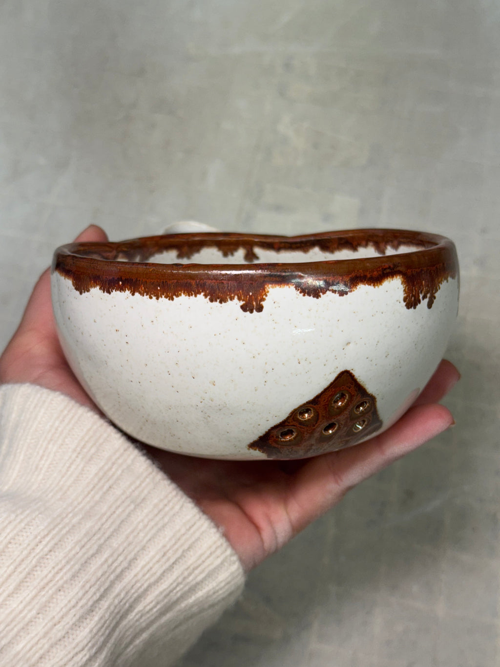 Berry Bowl – Copper Rim Accent