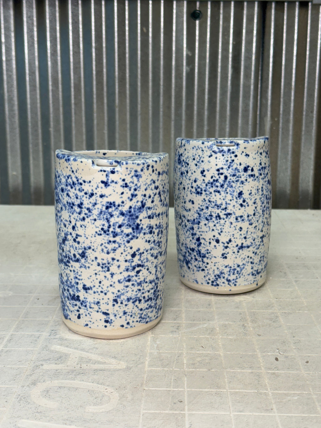 Sippy Cup - Blue Splatter