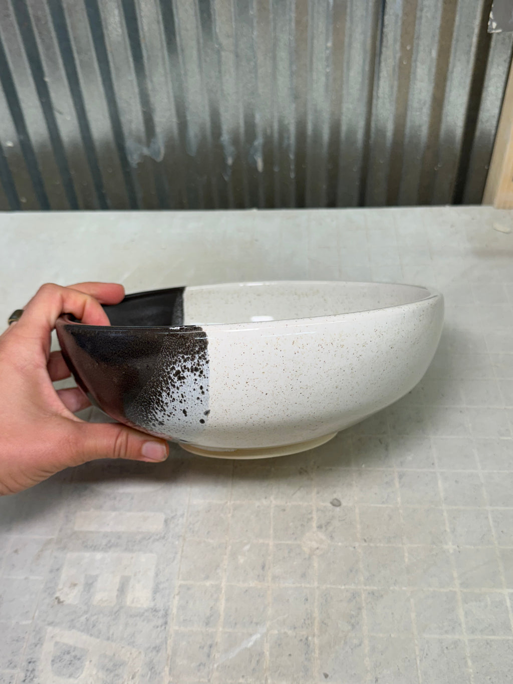 Classic Bowl - Charcoal & Speckled Ivory