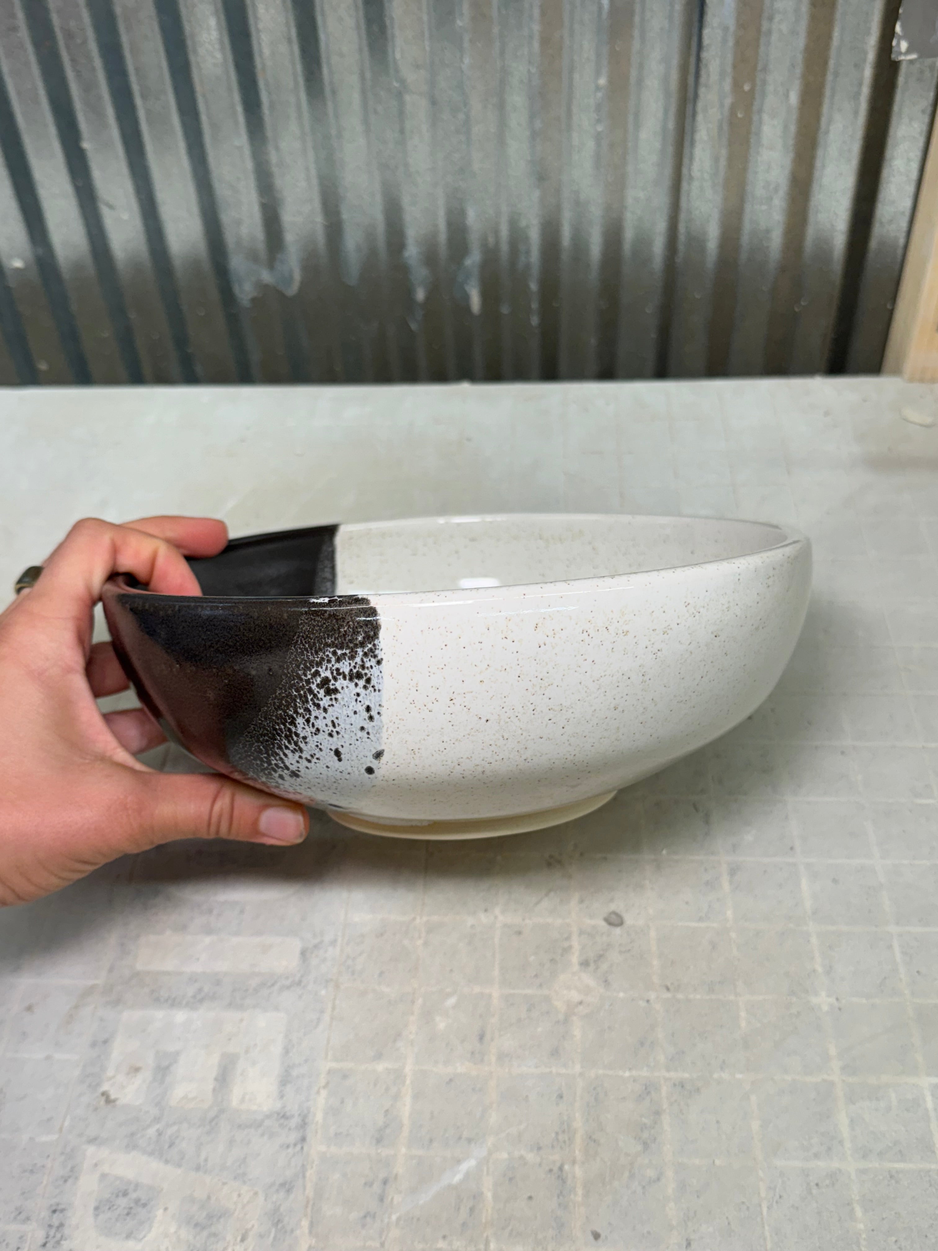 Classic Bowl - Charcoal & Speckled Ivory
