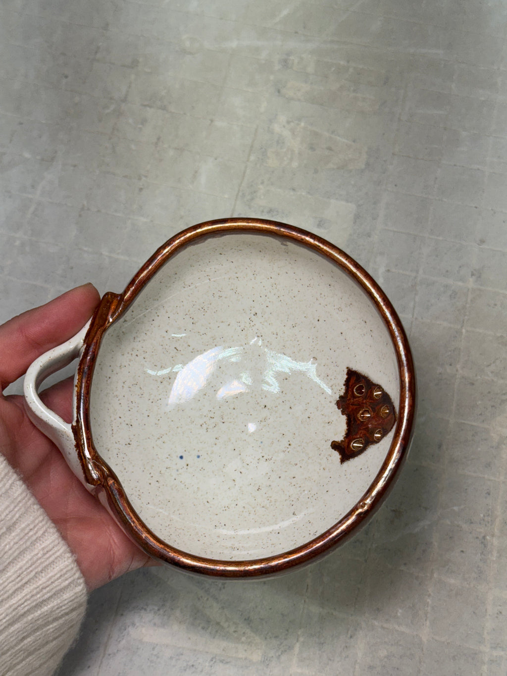 Berry Bowl – Copper Rim Accent