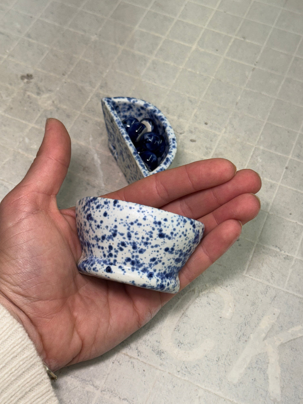 Blueberry Bowl - Speckled Blue