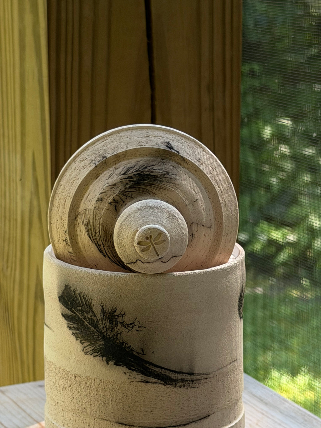 Raku Tall Jar
