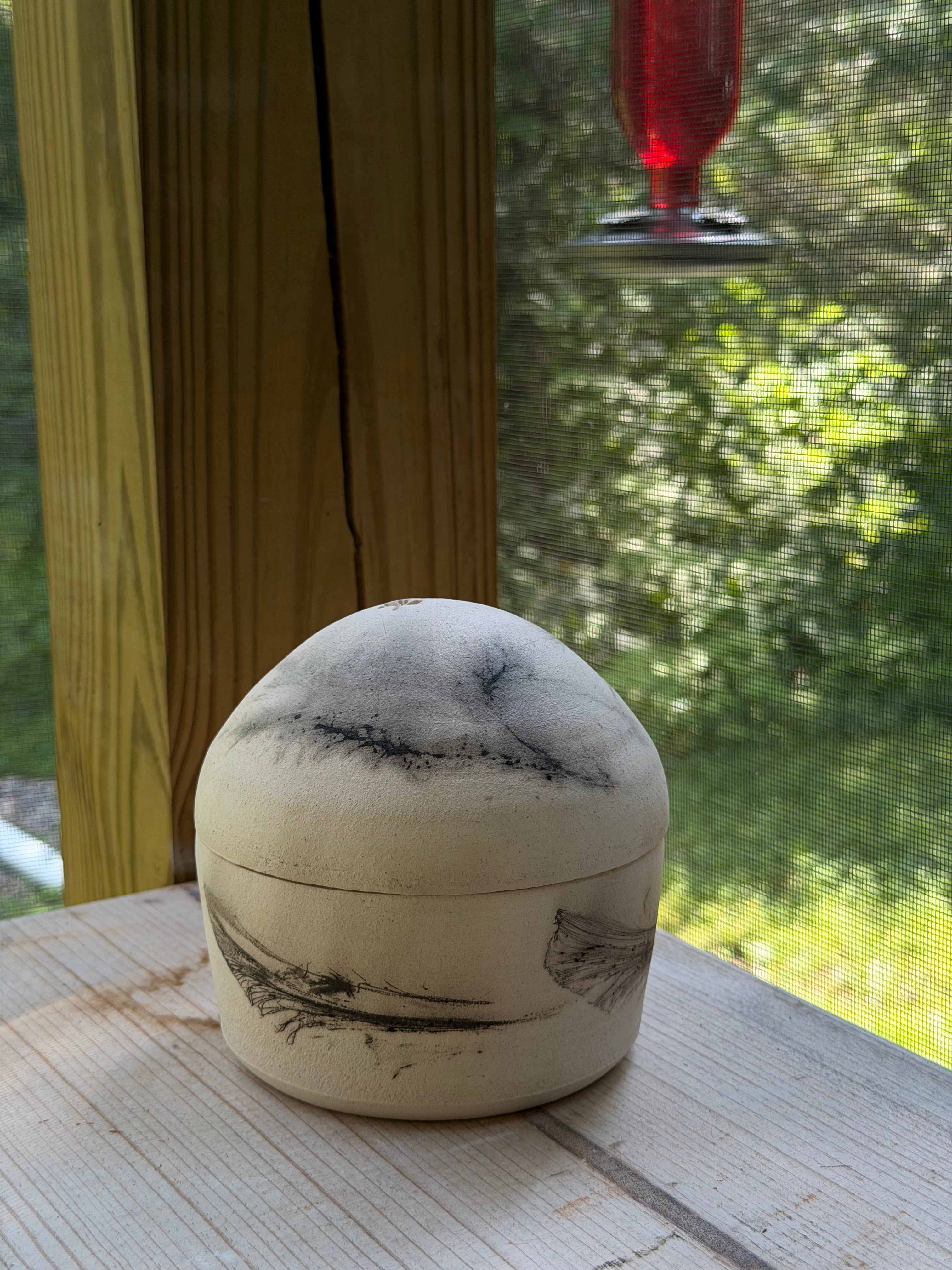 Raku Jar with Cap