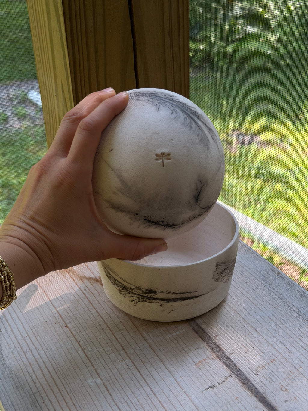 Raku Jar with Cap