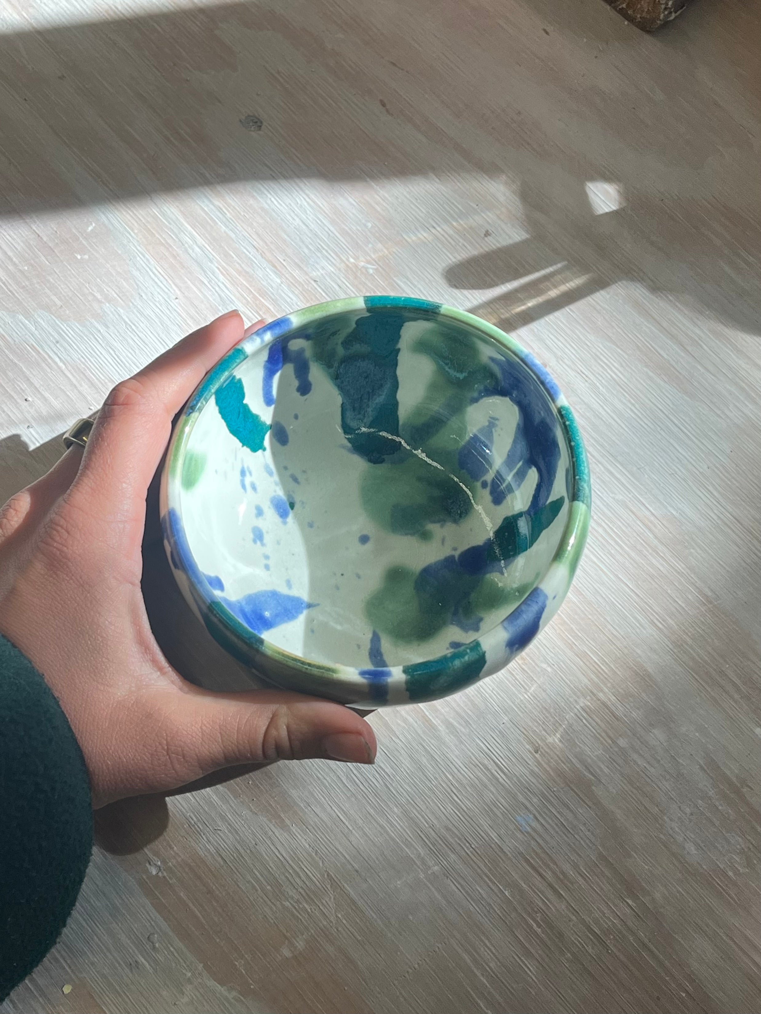 Green / Blue Drip Bowl