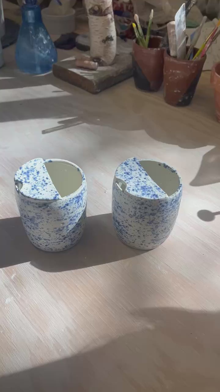 Sippy Cup - Blue Splatter