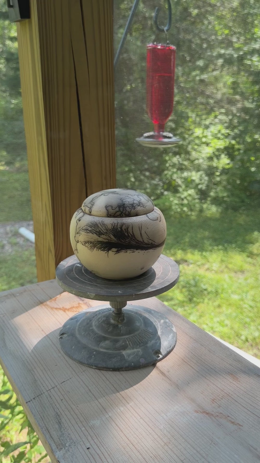 Raku Horse Hair Jar
